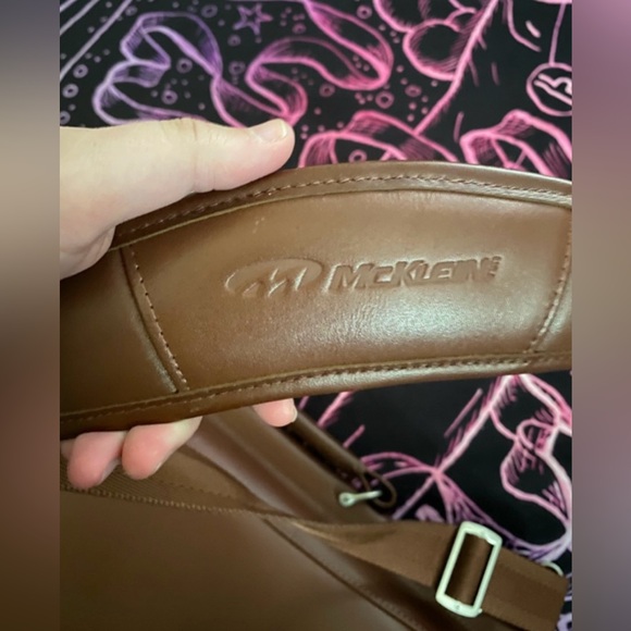 EUC McKlein USA Brown Halsted 15.6" Leather Double Compartment Laptop Briefcase - Picture 3 of 12